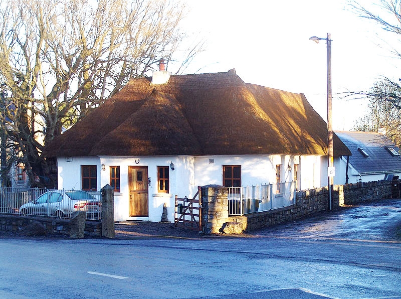 Thatched cottage construction in Oldtown, Co. Dublin
