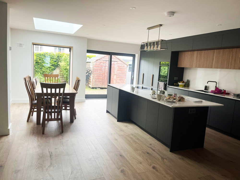 Full Kitchen shot in renovation project by Atfar Construction